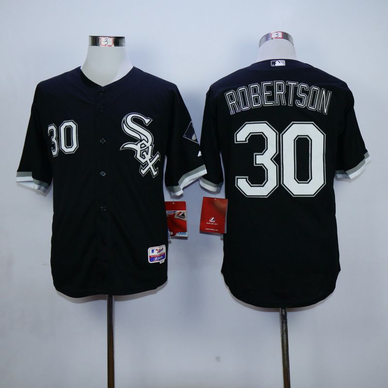 Men Chicago White Sox #30 Robertson Black MLB Jerseys